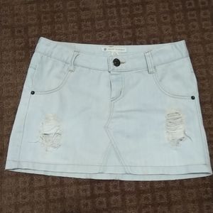 Adriano goldshmeid miniskirt faded denim Nordstrom